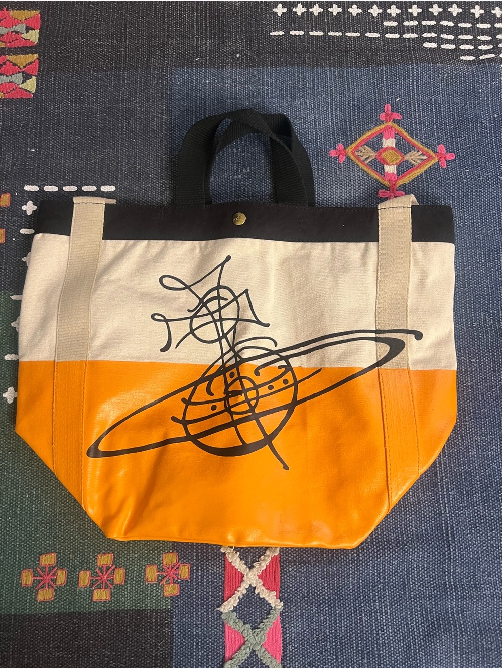 Vivienne Westwood Worker Canvas Tote Bag Orb Logo